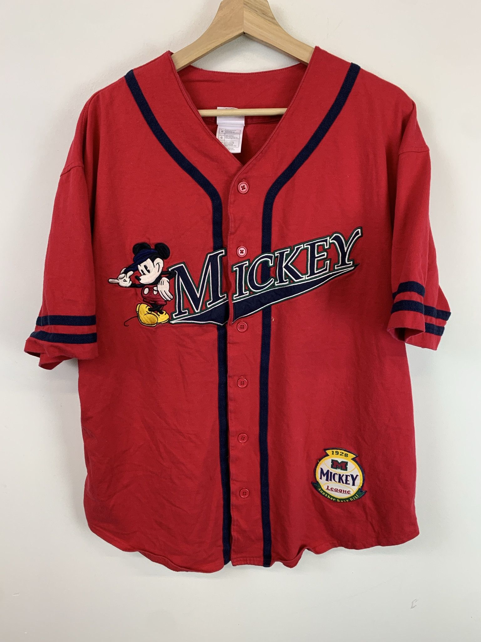 MLB × Vintage Vintage 1990s Disney Mickey Mouse Baseball Jersey Size L Size US L / EU 52-54 / 3 - 1 Thumbnail
