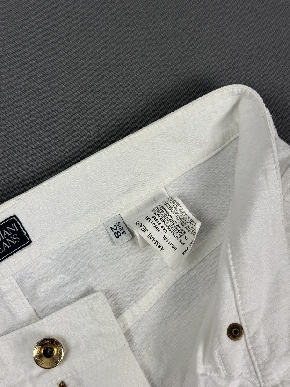 Armani Y2K Vintage Armani Jeans Basic White Women’s Pants Size 30" / US 8 / IT 44 - 9 Thumbnail
