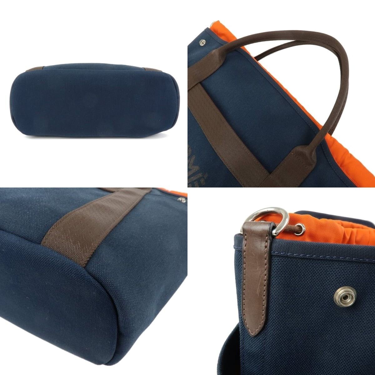 Hermes Hermes Sac de Pansage Groom Canvas Tote Navy Size ONE SIZE - 3 Thumbnail