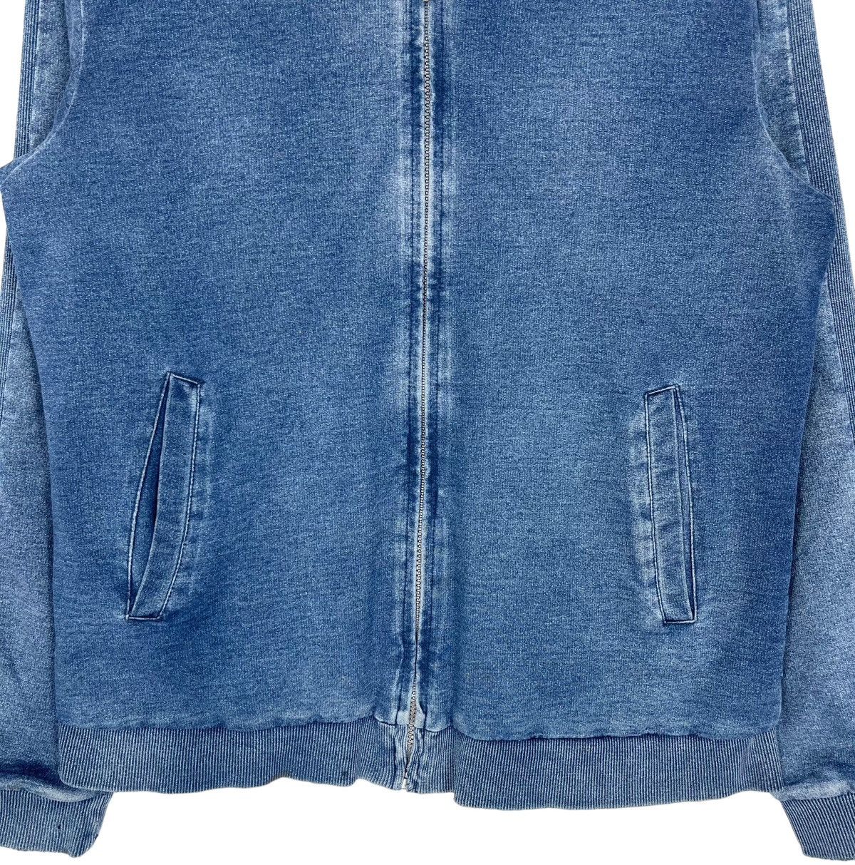 In The Attic × Japanese Brand In The Attic Denim Fleece Zipper Hoodie Jacket Size US L / EU 52-54 / 3 - 3 Thumbnail