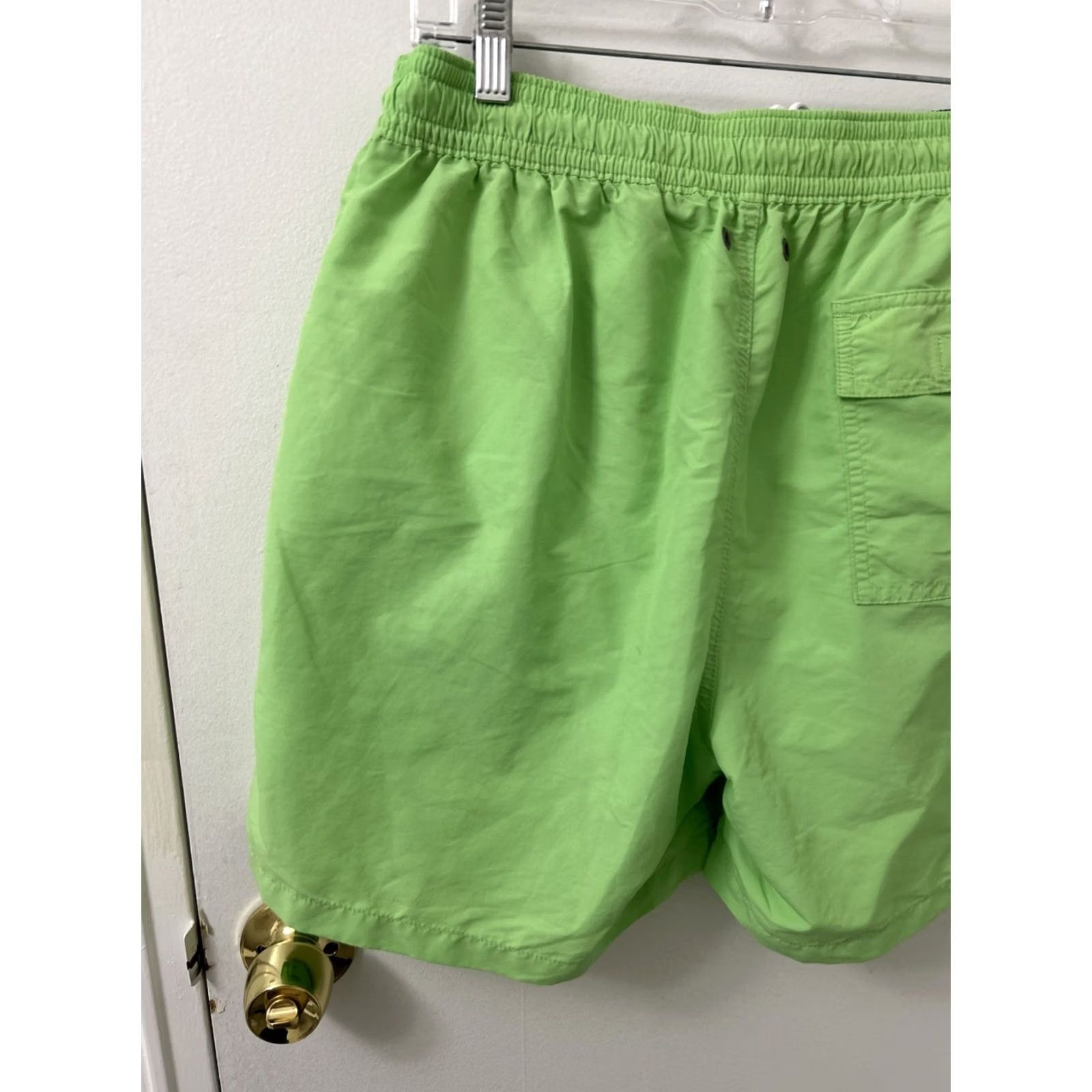 Polo Ralph Lauren VINTAGE Polo Ralph Lauren Shorts Mens XL Green Nylon Swimming Trunks Pockets Logo 90s Beach Sports Board Shorts Mens Size US XL / EU 56 / 4 - 6 Thumbnail