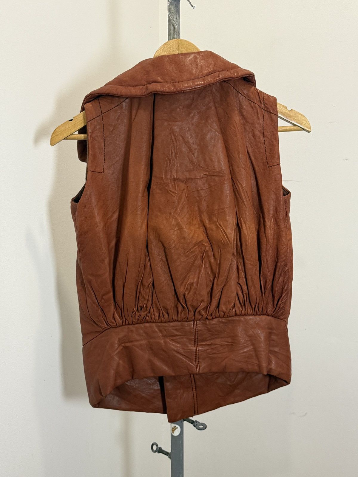 Rick Owens 2000’s Leather Vest Size US S / EU 44-46 / 1 - 4 Thumbnail