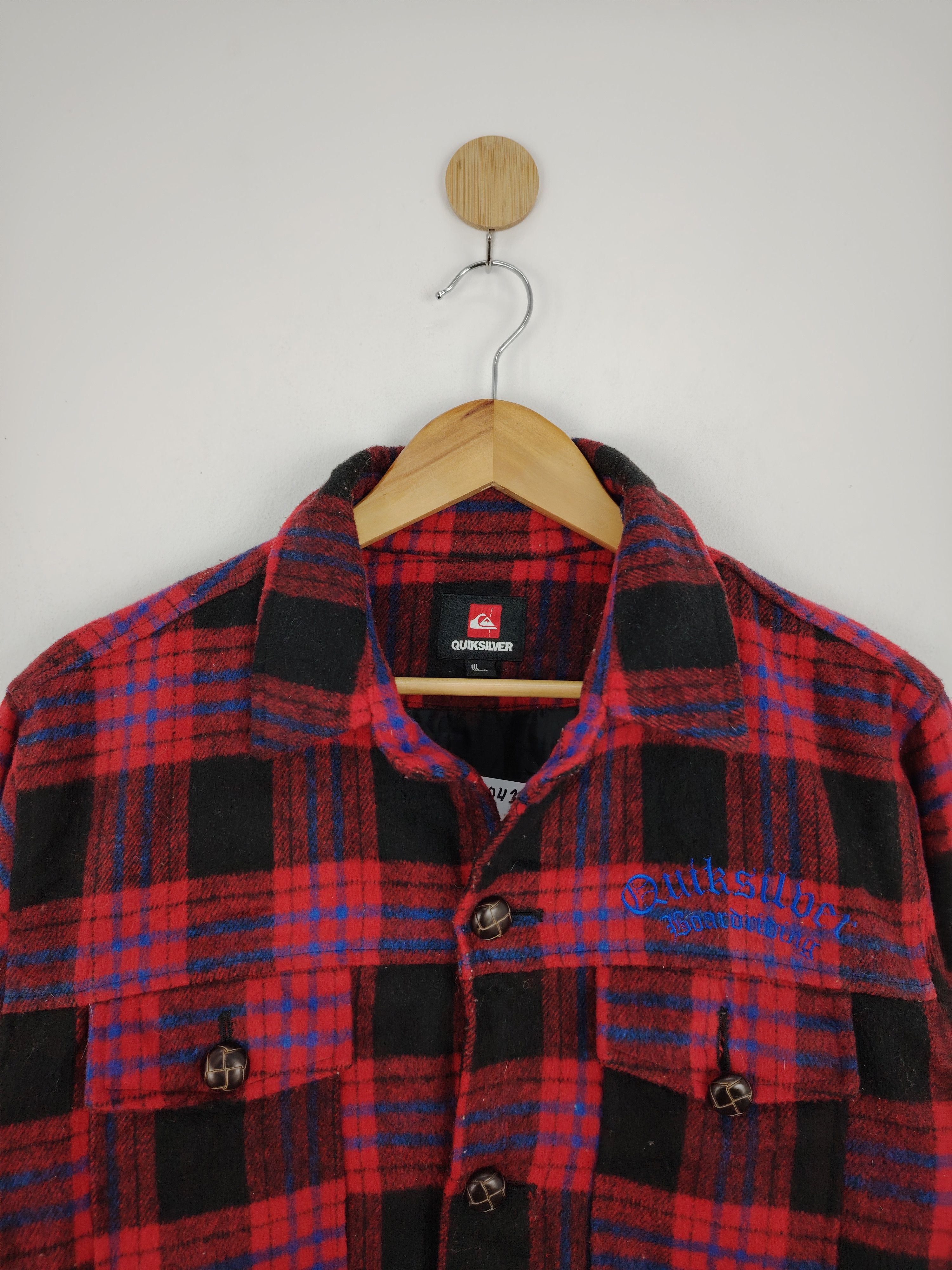 Quiksilver Vintage Quiksilver Shadowplaid Flannel Jacket MJ0043 Size US L / EU 52-54 / 3 - 3 Thumbnail