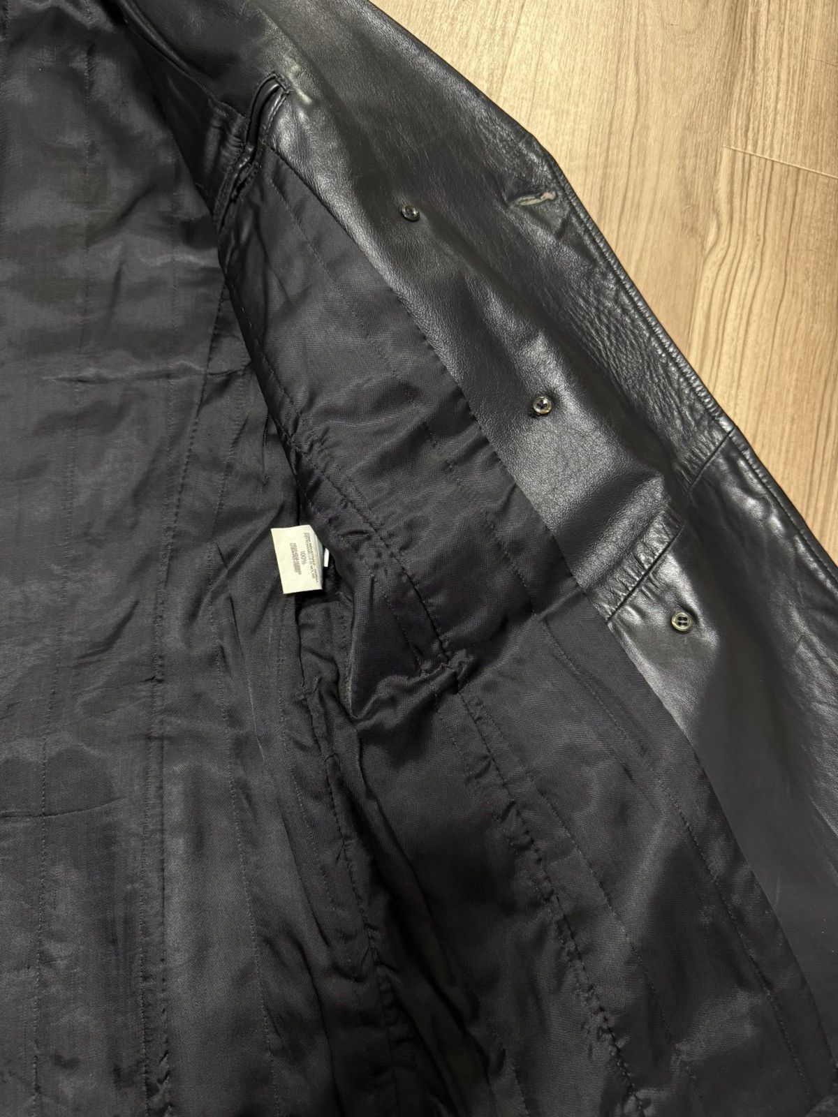 Helmut Lang Helmut Lang AW97 Double Breasted Leather Jacket Size US XS / EU 42 / 0 - 12 Thumbnail