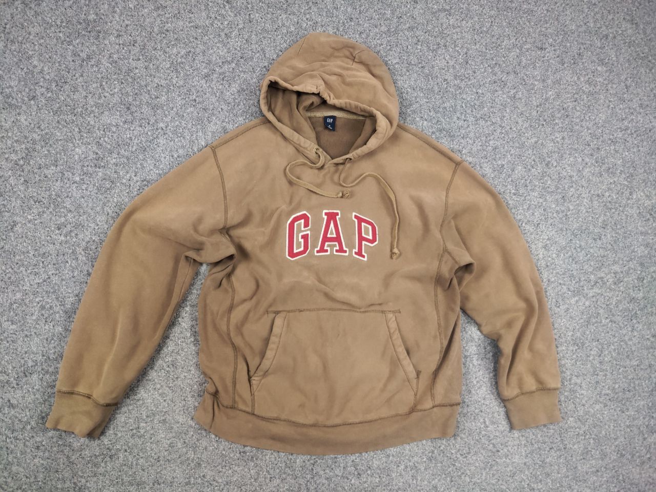 Gap Vintage 90's Gap Perfect Light Brown Faded USA Style Hoodie Size US M / EU 48-50 / 2 - 8 Thumbnail