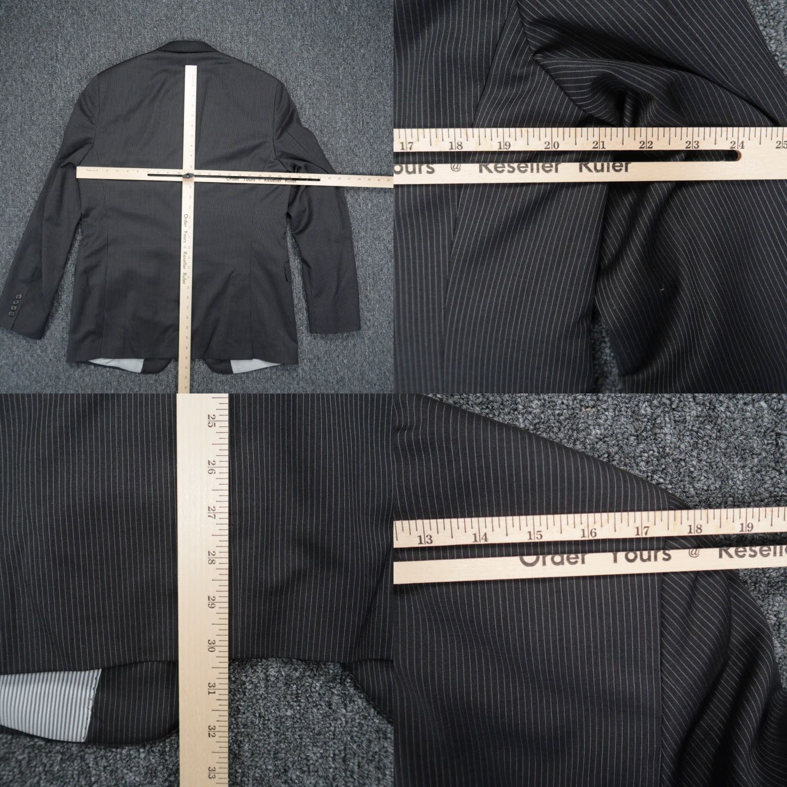 Todd Snyder Todd Snyder Blazer 40R Gray Mayfair Fit Wool Pinstripe Mens Size 40R - 8 Thumbnail