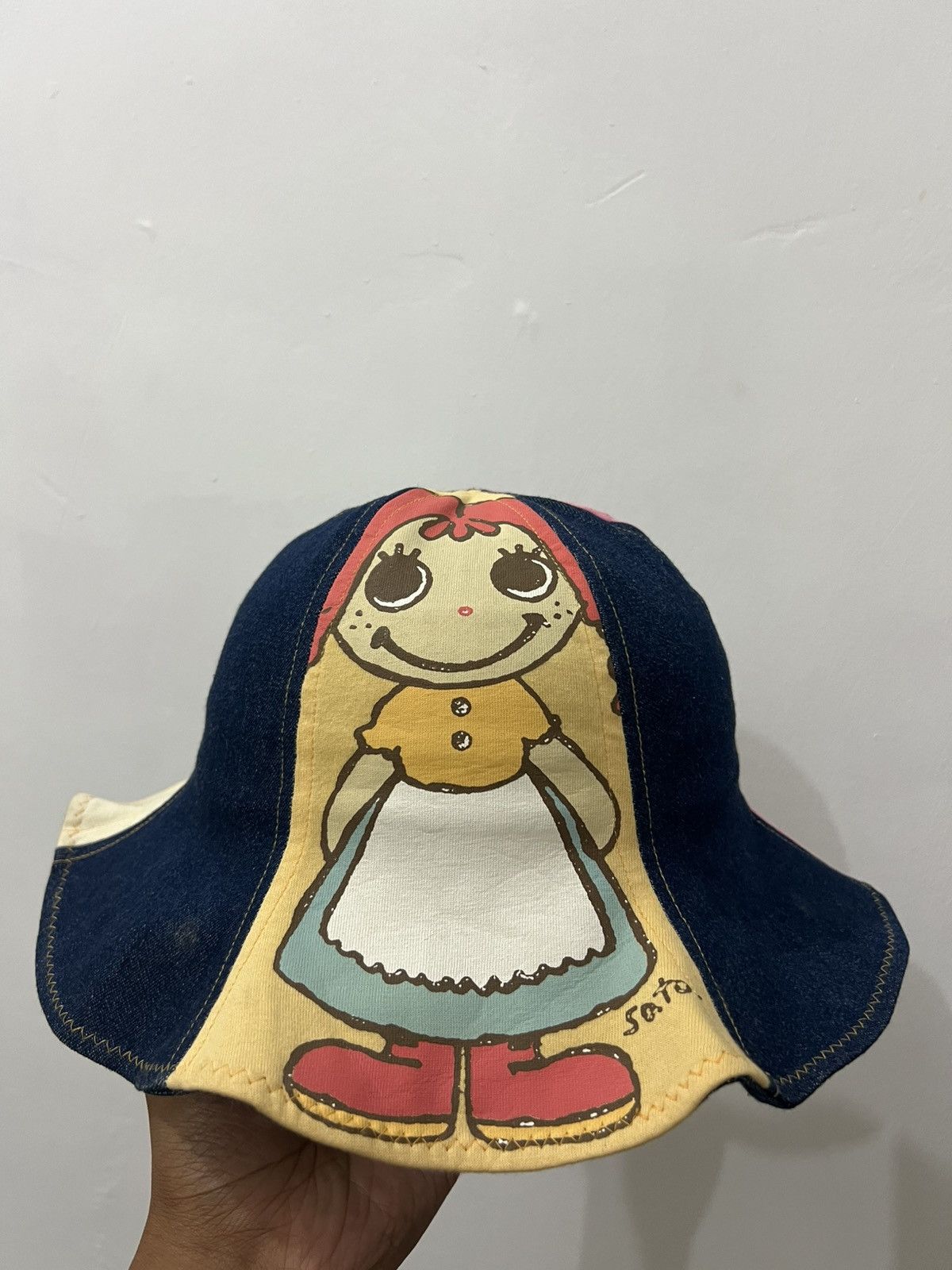 Japanese Brand Bruyant Archive Denime Patchwork Hat Size ONE SIZE - 6 Thumbnail