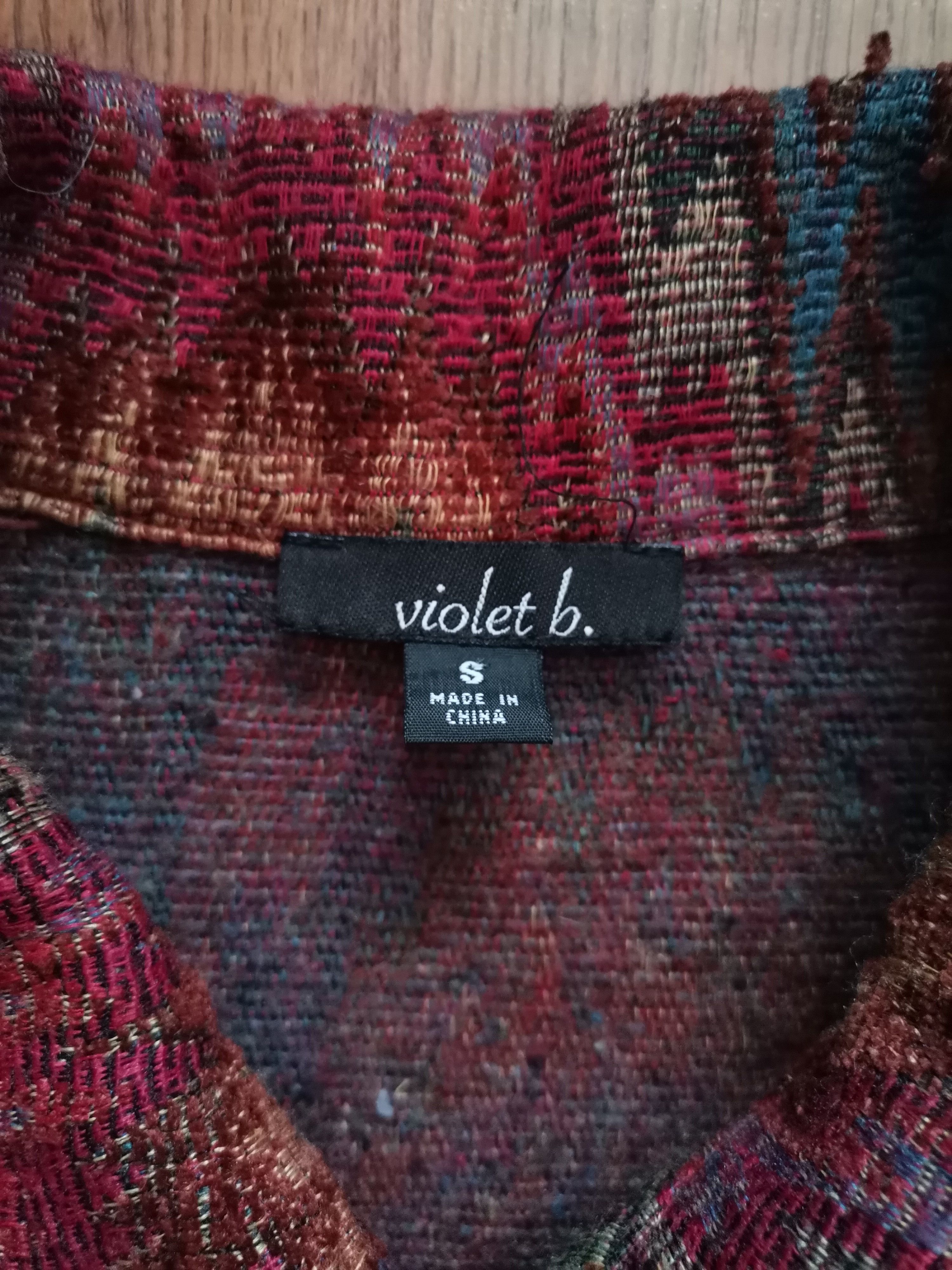 Vintage Violet B. Women's Abstract Jacket Size S / US 4 / IT 40 - 3 Thumbnail
