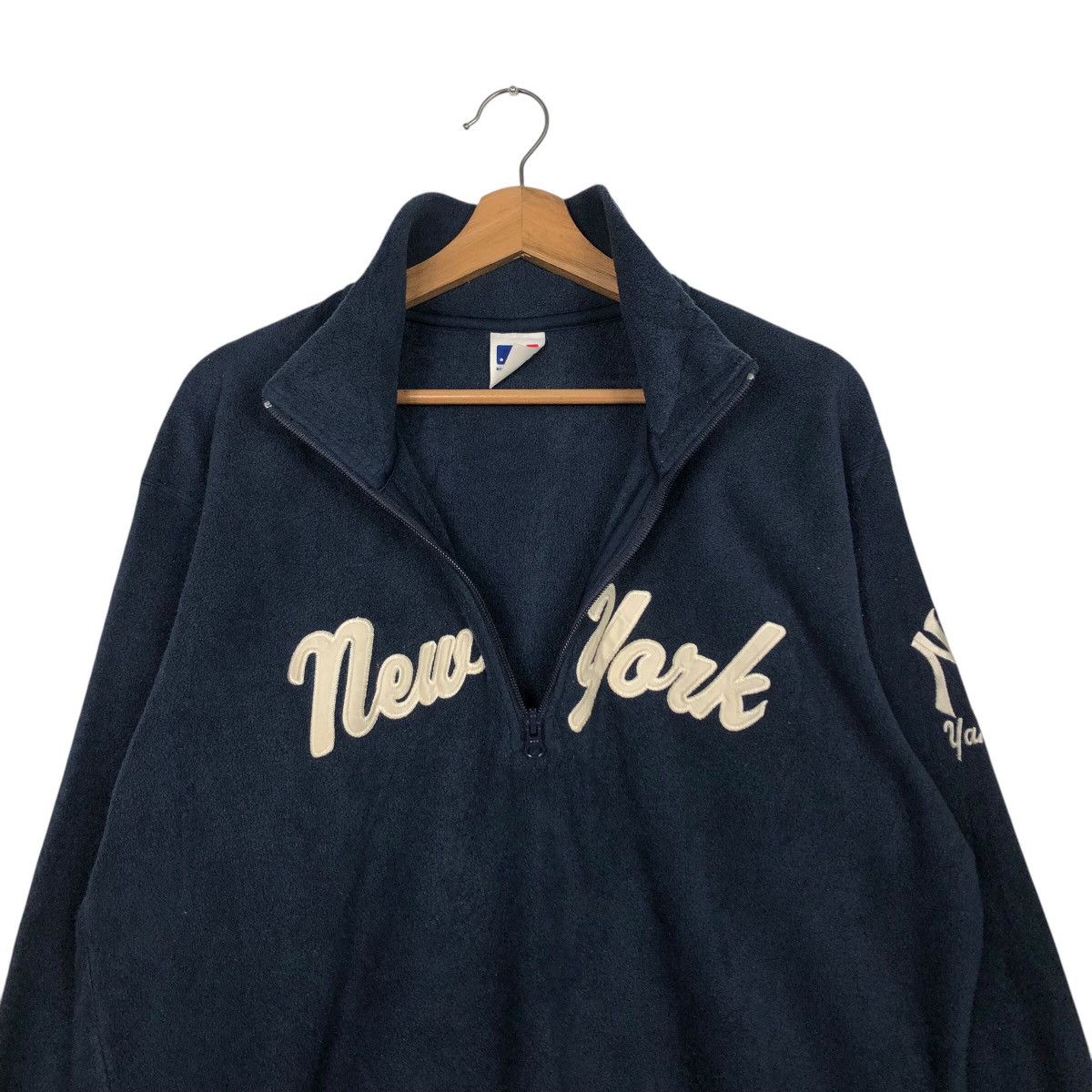 MLB × New York Yankees × Uniqlo 📌Vintage Fleece Half Zipper Jacket Mlb New York Yankees Size US L / EU 52-54 / 3 - 13 Thumbnail