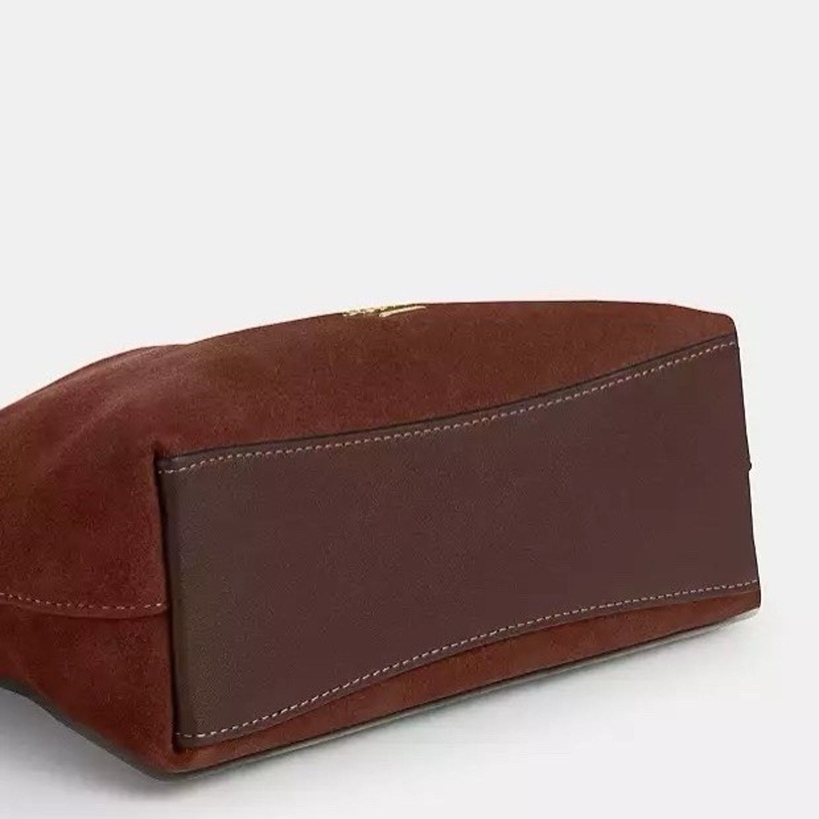 Coach NWT Coach Laurel Small Bag CCF14 Suede Vintage Brown/Maple Size ONE SIZE - 12 Thumbnail