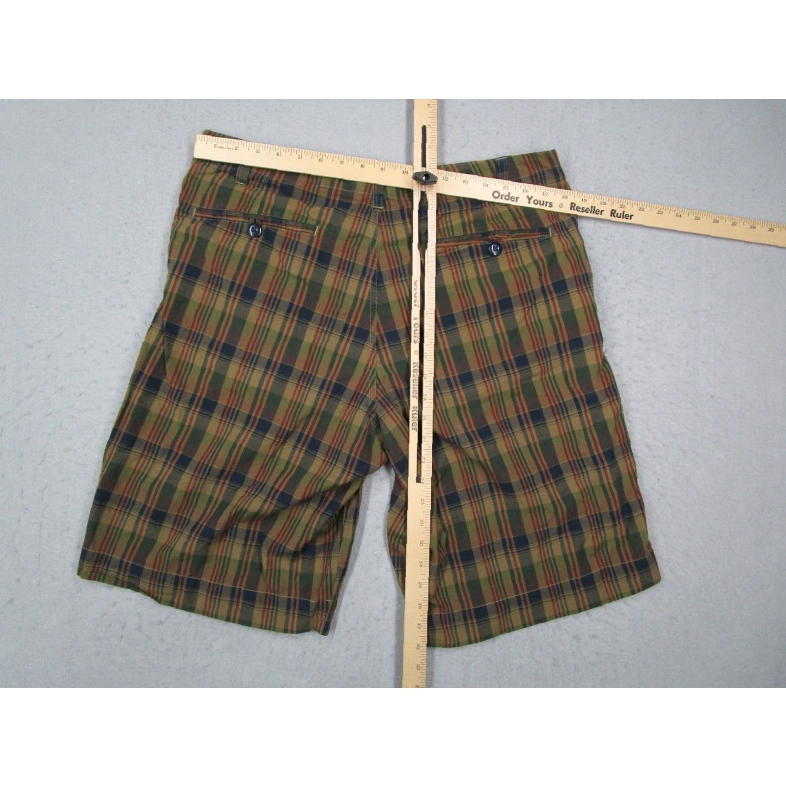 Polo Ralph Lauren Polo Jeans Ralph Lauren Shorts Mens 33 Green Plaid Chino Casual 90s Retro Beach City Gift Mens Size US XS / EU 42 / 0 - 4 Thumbnail