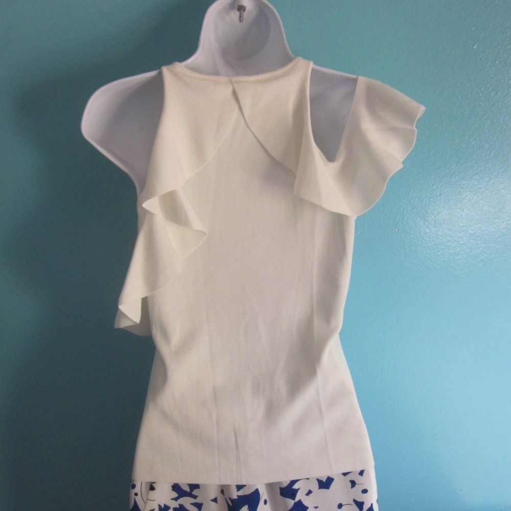 Jonathan Simkhai Jonathan Simkahi Pullover Top Ivory White Knit Size S Shoulder Details Size S / US 4 / IT 40 - 10 Thumbnail