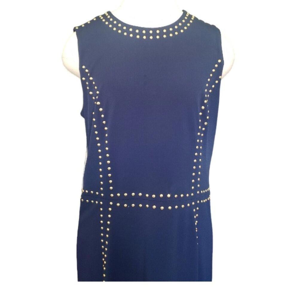 Designer CT773 Philosophy Nave Studded Sleeveless Midi Dress M Size M / US 6-8 / IT 42-44 - 2 Thumbnail