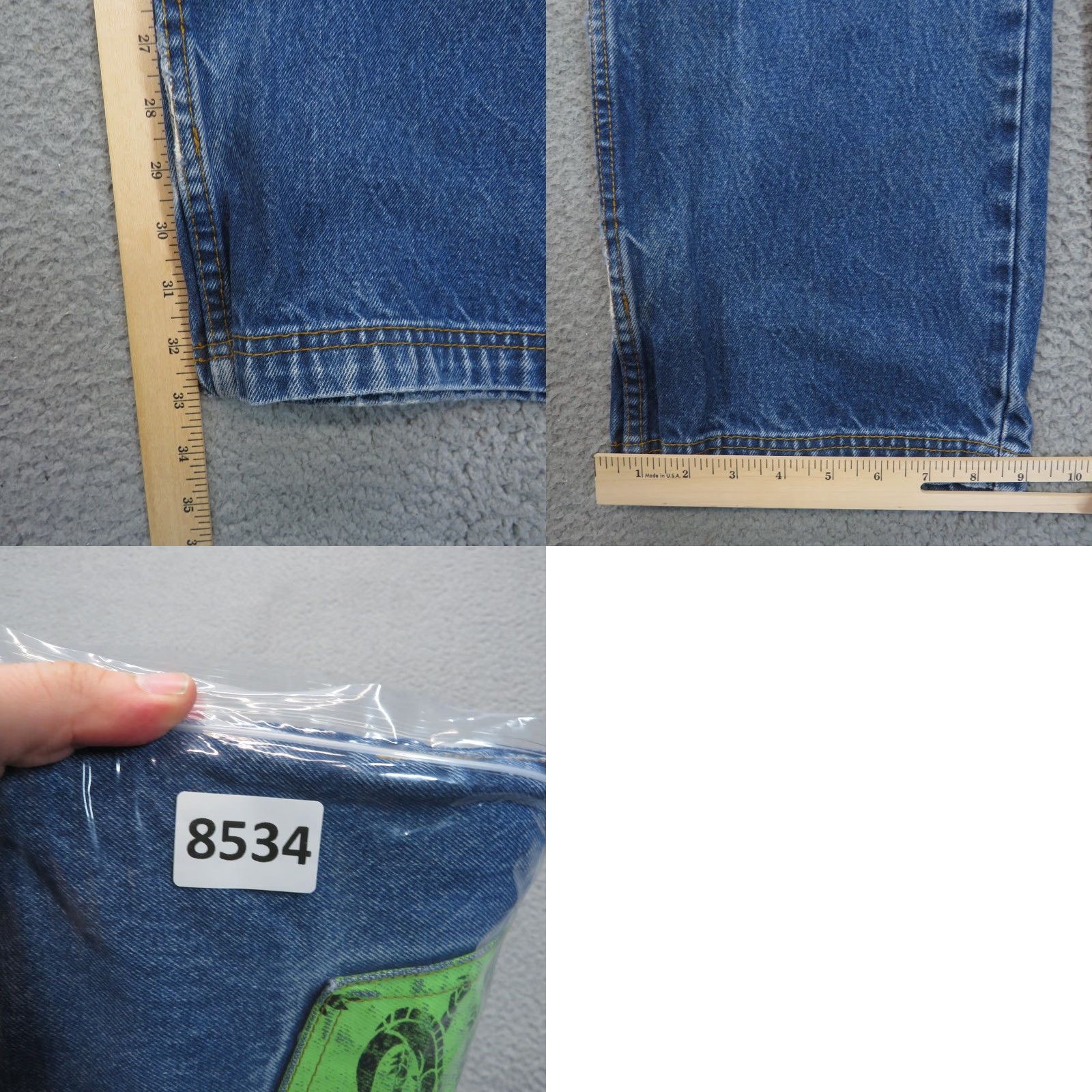 Soulland VINTAGE Soulland Jeans 5-Pocket Baggy Wide-Leg Denim 38 Mens 90s Skater Y2K Graphic Pocket Design Blue 38x33 Mens Size US 38 / EU 54 - 8 Thumbnail