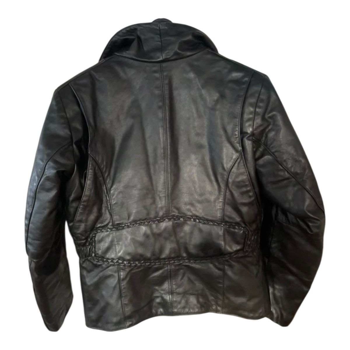 Other Vintage Unbranded Women’s Black Leather Motorcycle Sz Small Size S / US 4 / IT 40 - 2 Thumbnail