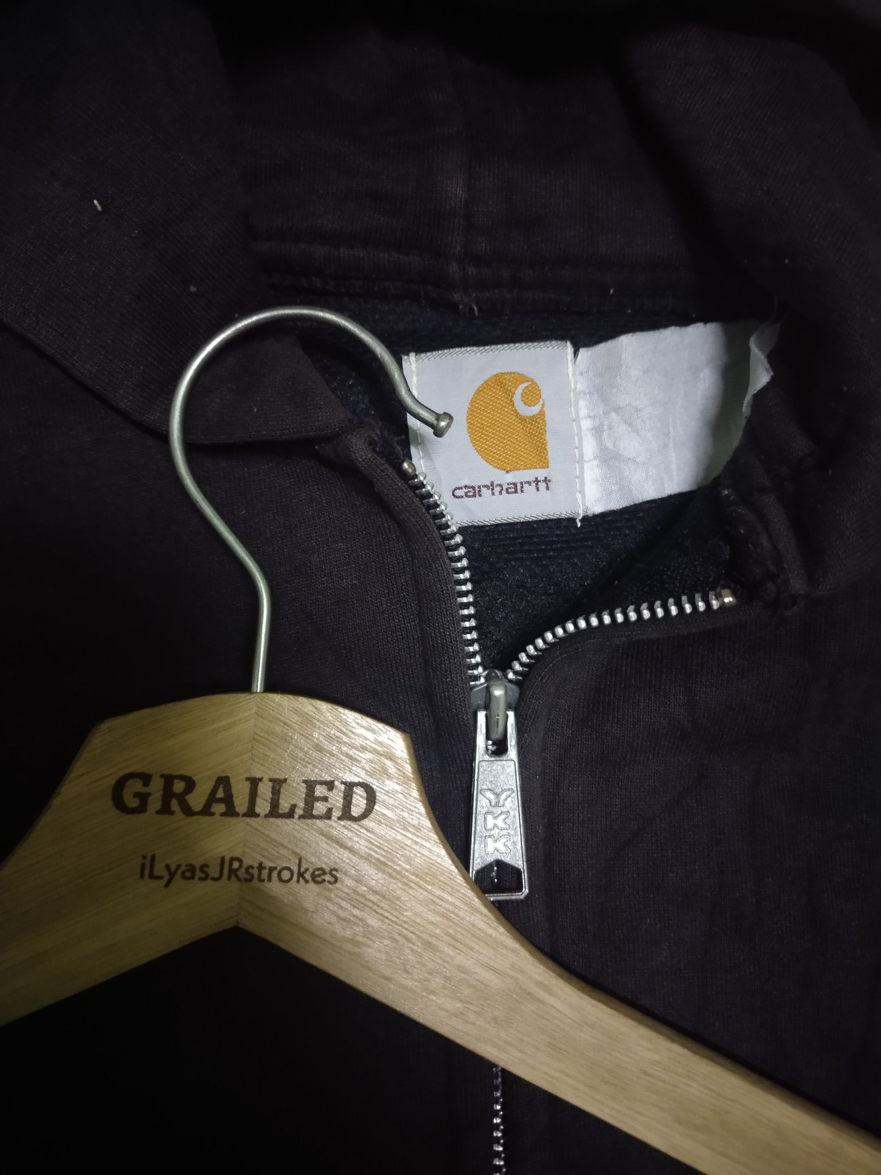 Carhartt × Vintage Vintage Carhartt Zipper Hoodie Sun Faded Black Size US S / EU 44-46 / 1 - 12 Thumbnail