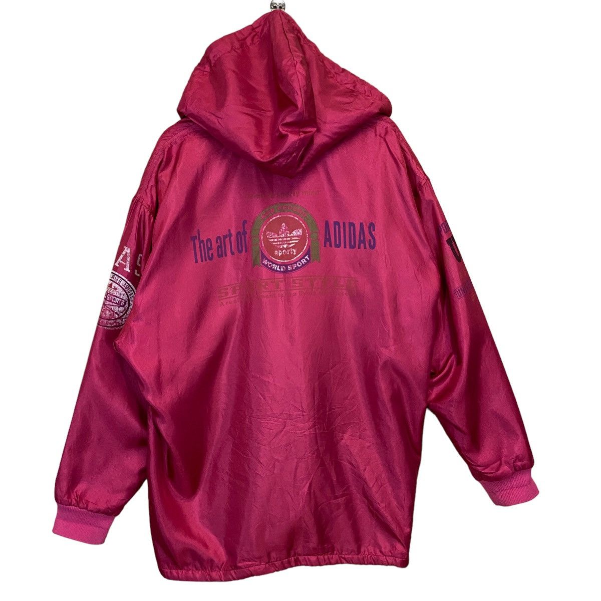 Adidas × Japanese Brand Vintage 90s Adidas Rainbow Big Logo Hoodie Jacket Size US XL / EU 56 / 4 - 9 Thumbnail