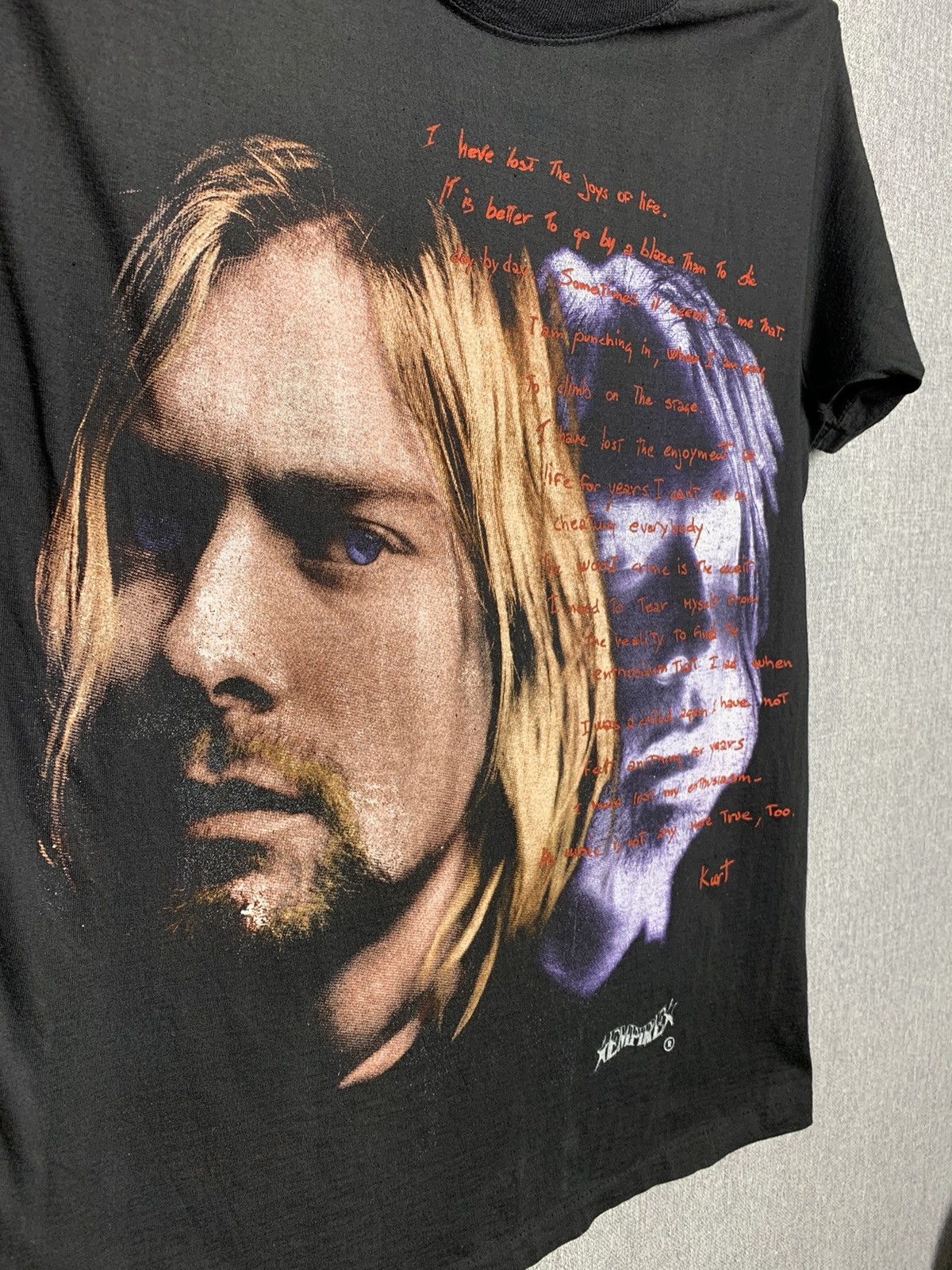 Band Tees Vintage 90s Kurt Cobain Grunge Is Dead Single Stitch rare Size US M / EU 48-50 / 2 - 4 Thumbnail