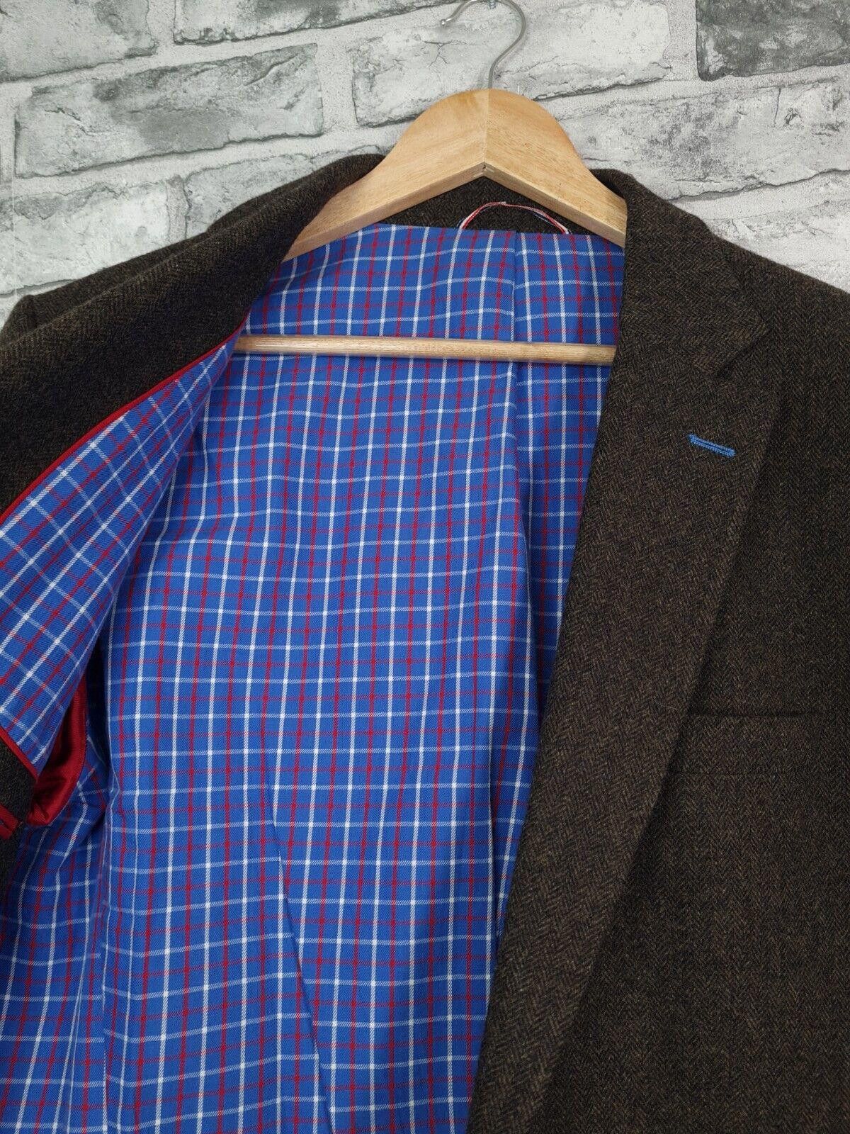 Designer El Ganso Blazer Size 44 Wool Tweed Jacket Elbow Pads Size US XL / EU 56 / 4 - 4 Thumbnail