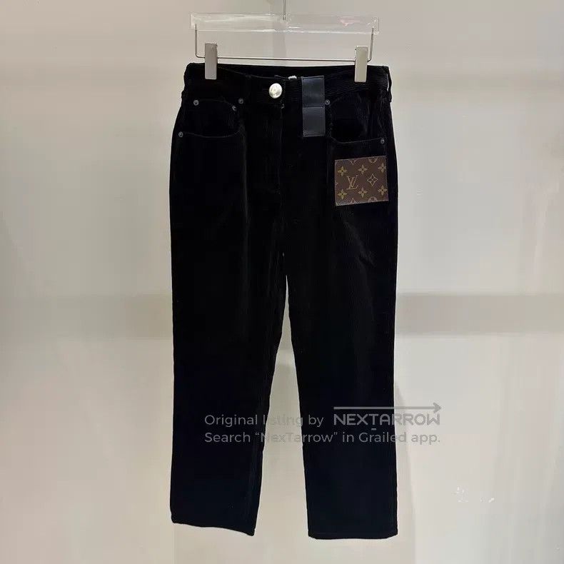 Louis Vuitton Louis Vuitton Corduroy leather slacks pants Size US 40 / EU 56 - 1 Thumbnail