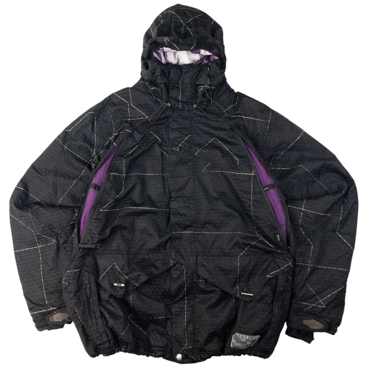Oakley Vintage Oakley Magnetic Geometric Zip Up Jacket Size XL Size US XL / EU 56 / 4 - 2 Thumbnail