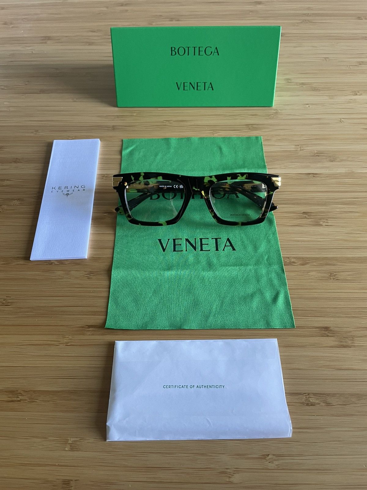 image of Bottega Veneta Bv1059O_002 Eyeglasses in Havana Gold, Women's