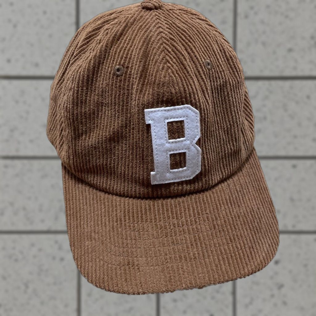 Brixton Brixton Corduroy Hat Men Adjustable Tan Cap Classic Letter B Big B Strapback Cap Size ONE SIZE - 1 Thumbnail