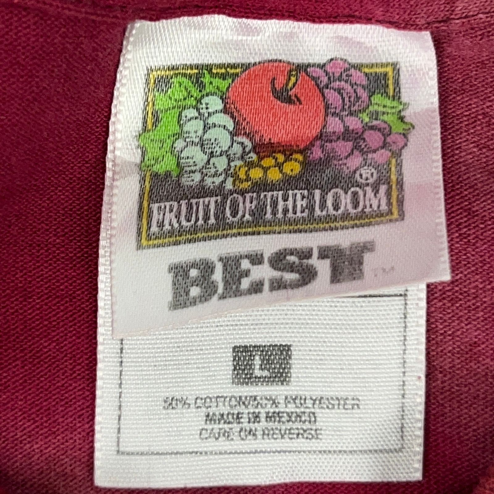 Fruit Of The Loom Vintage 90s Dover Recreation Area T Shirt Red Unisex L Size US L / EU 52-54 / 3 - 5 Thumbnail