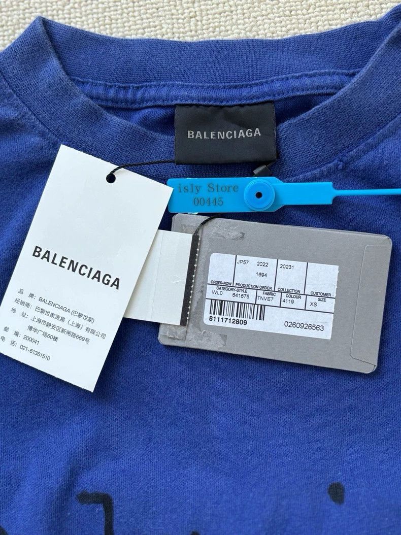 Balenciaga Balenciaga Letter Logo Printed Pullover Short Sleeve Drop Size US XS / EU 42 / 0 - 4 Thumbnail