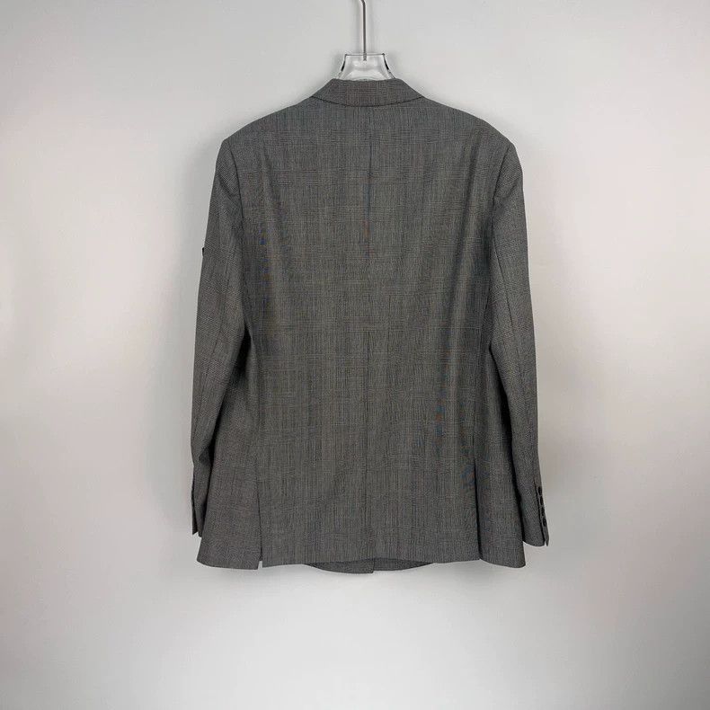 Balenciaga Balenciaga grey checkered classic logo wool thin suit jacke Size US M / EU 48-50 / 2 - 4 Thumbnail