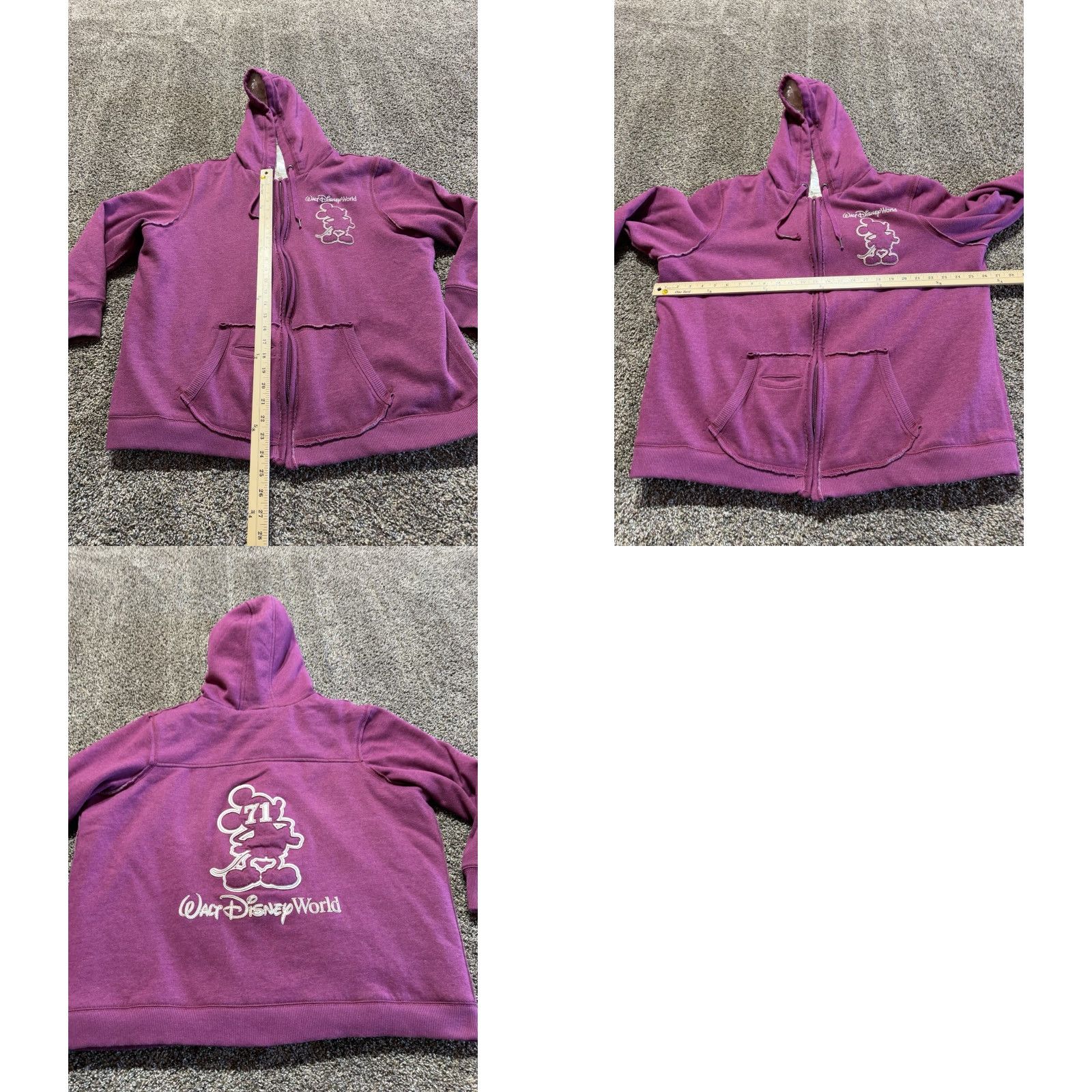 Disney Walt Disney World Parks Womens Hoodie Pullover Pink 2X 2XL Sherpa Lined Full Zip Disney Hoodie Womens Pink 2X Full Zip Sherpa Lined Size XXL / US 16-18 / IT 52-54 - 8 Thumbnail