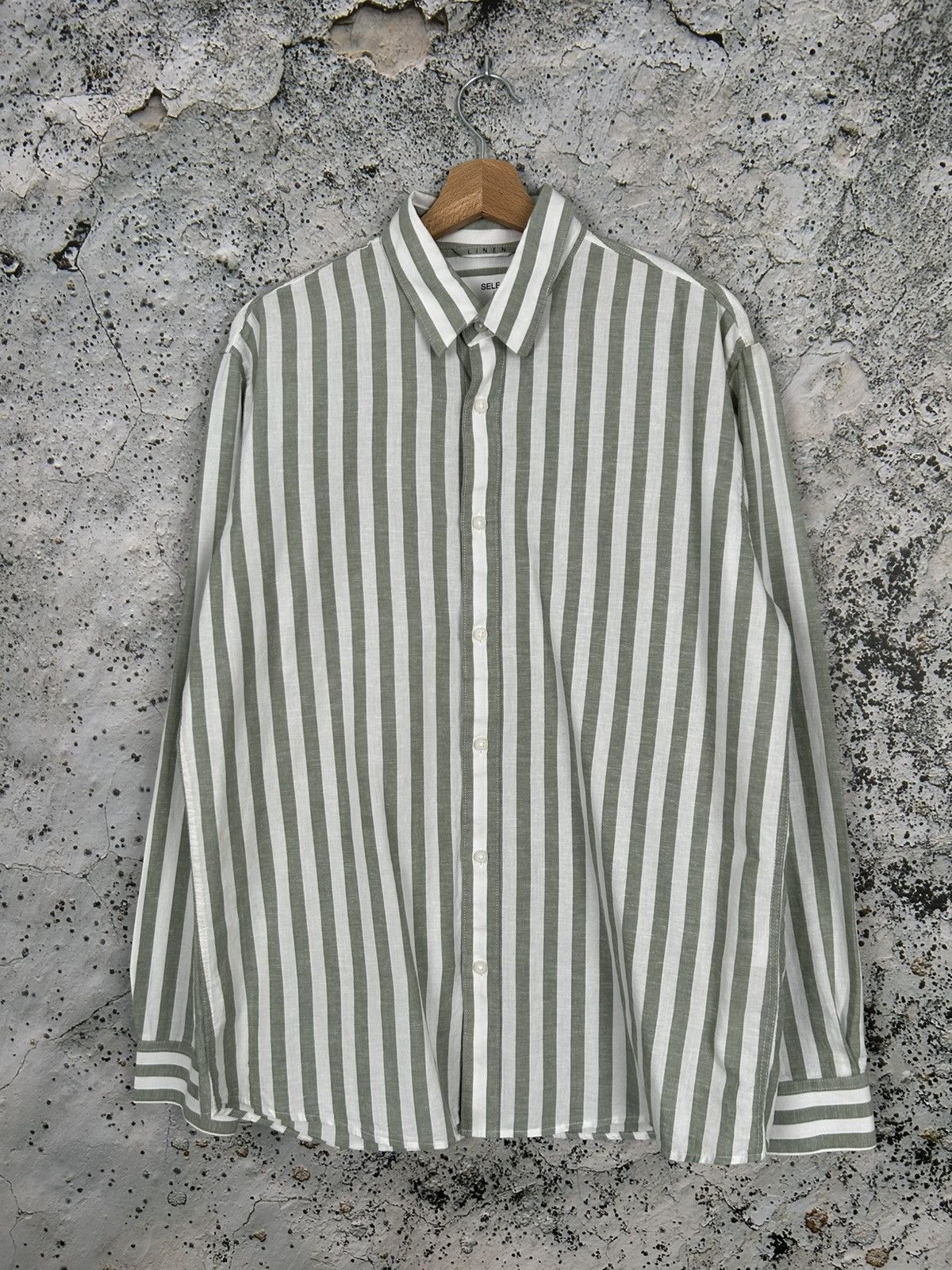 Selected Homme Selected Homme Linen Stripe Shirt Summer Elegant Minimalist Size US L / EU 52-54 / 3 - 1 Thumbnail