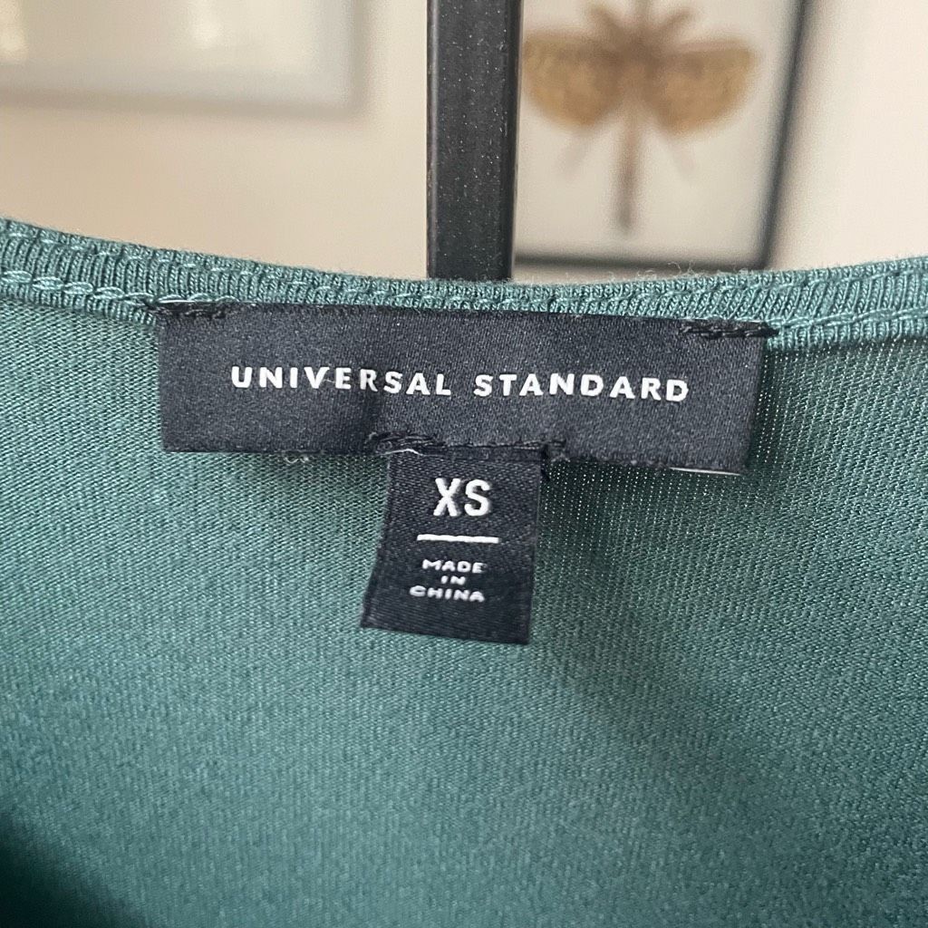 Other Universal Standard Liquid Jersey Emma V Neck Easy Tee Green Size L / US 10 / IT 46 - 6 Thumbnail