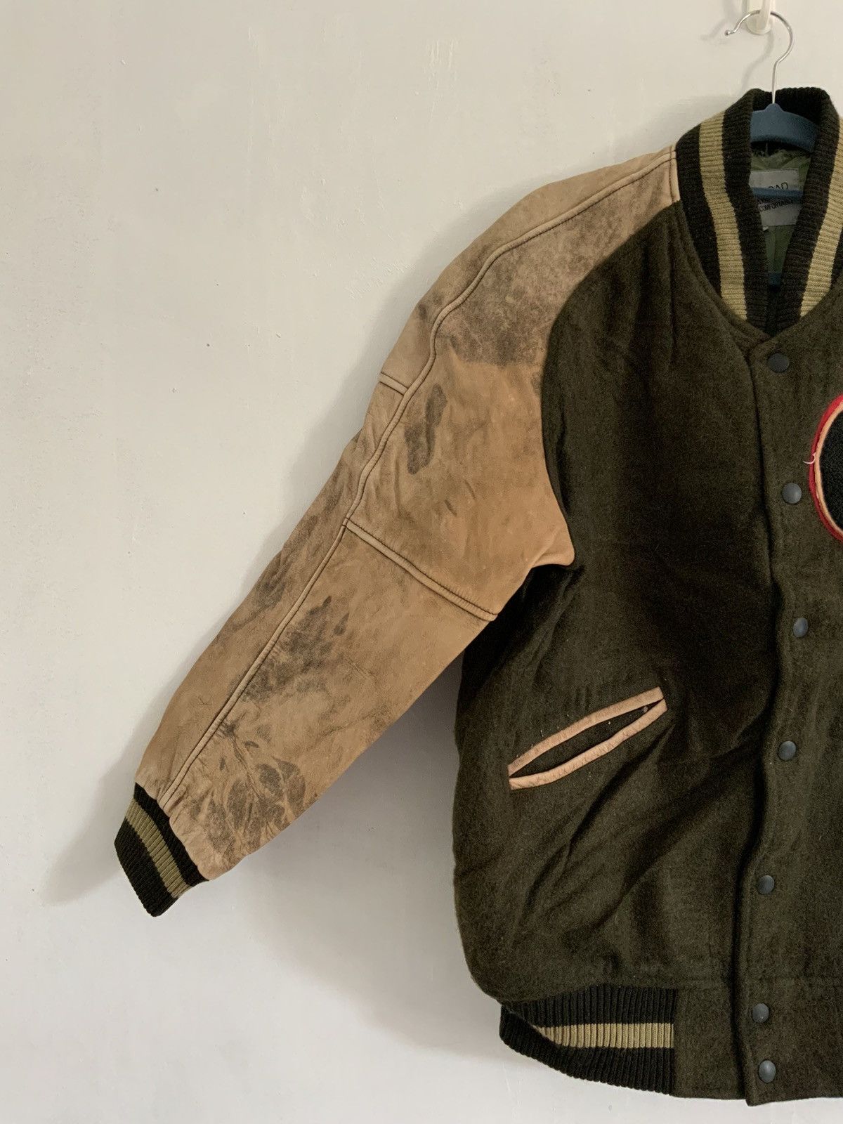 Genuine Leather Vintage Silk Road Wool Leather Rusty Varsity Jacket Size US M / EU 48-50 / 2 - 7 Thumbnail