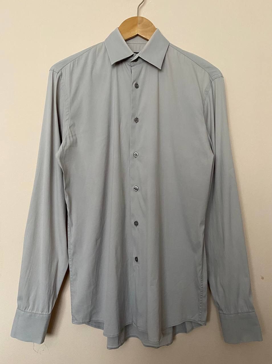 Prada 🩶Authentic Prada Formal Long Sleeve Shirt Stretch Fabric Size US M / EU 48-50 / 2 - 1 Thumbnail