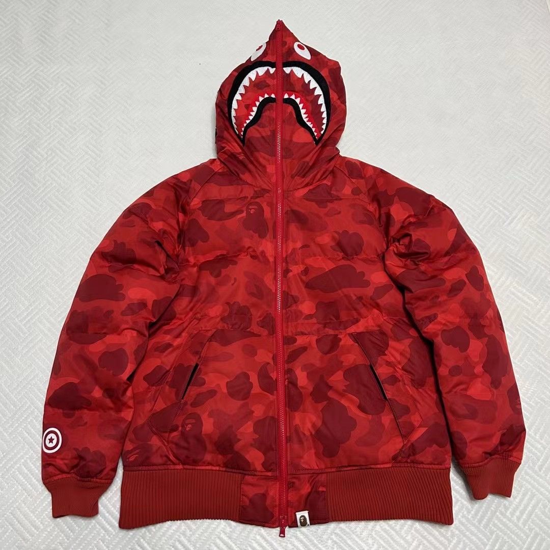 Bape COLOR CAMO SHARK DOWN JACKET Size US XL / EU 56 / 4 - 1 Thumbnail