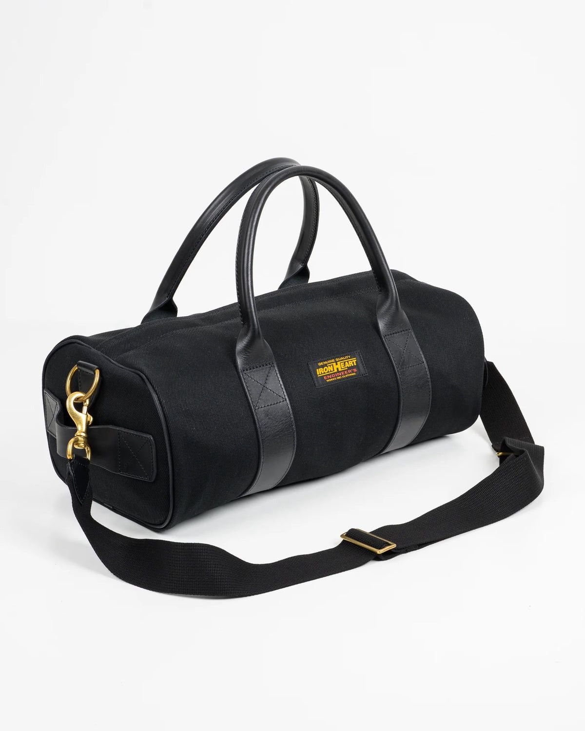 Iron Heart IRON HEART IHE-24-BLK DENIM/LEATHER COMPACT GYM DUFFLE BAG Size ONE SIZE - 1 Thumbnail