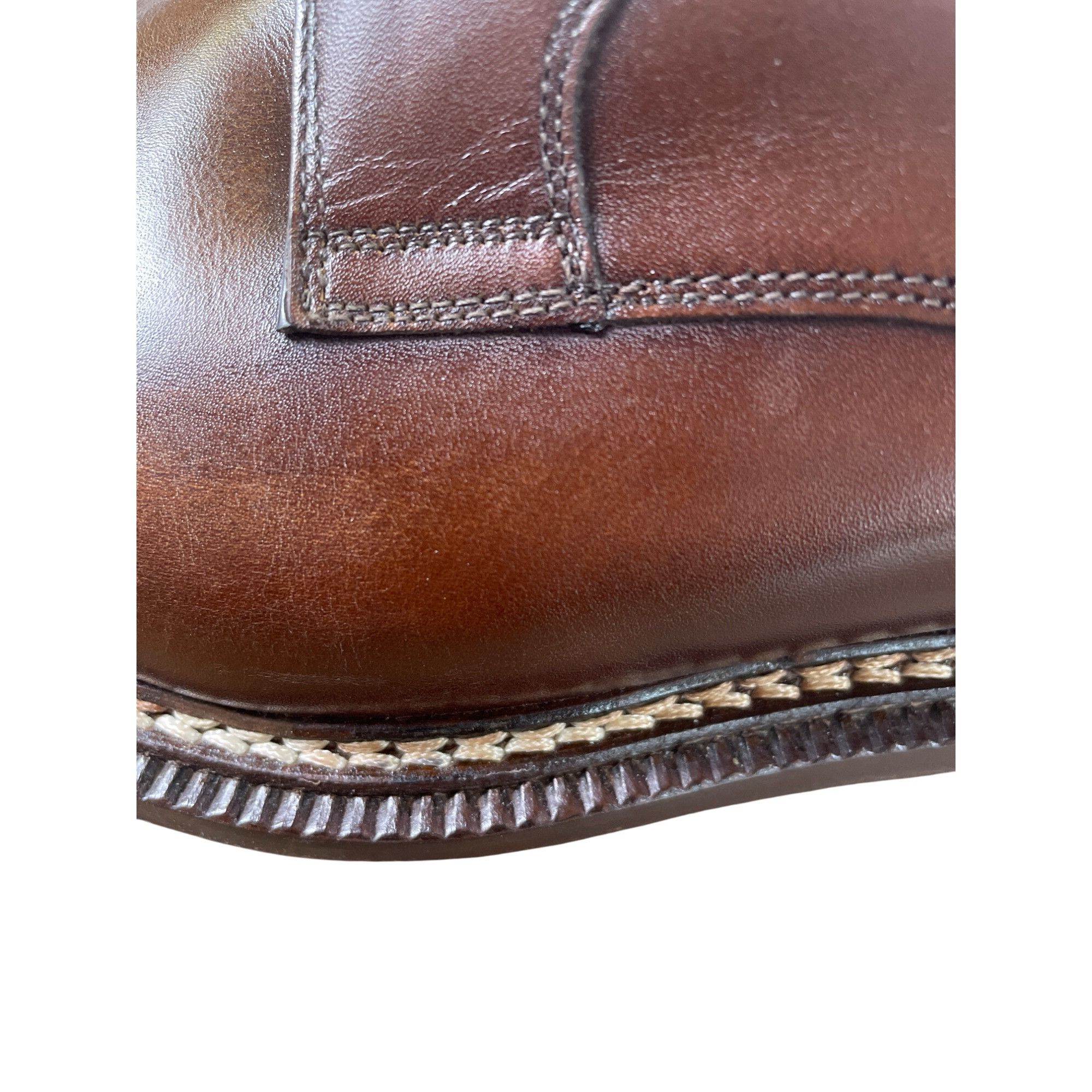 Designer Vito Rufolo Mens Brown Leather Oxford Dress Shoes Size 11D S Size US 11 / EU 44 - 5 Thumbnail