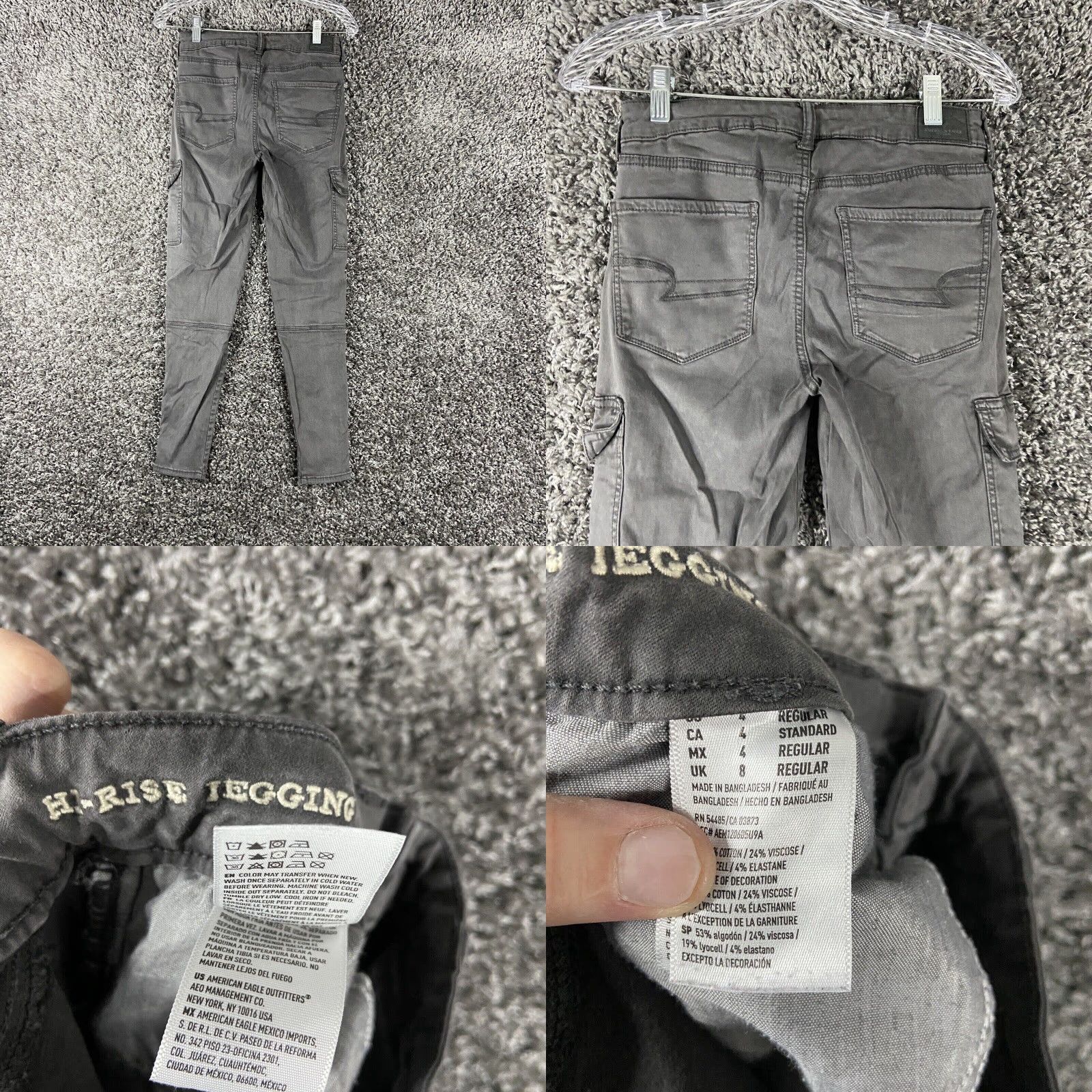 American Eagle Outfitters VINTAGE American Eagle Outfitters Women’s Jegging Gray Size 4 High-Rise Stretch Pants Size 27" / US 4 / IT 40 - 8 Thumbnail