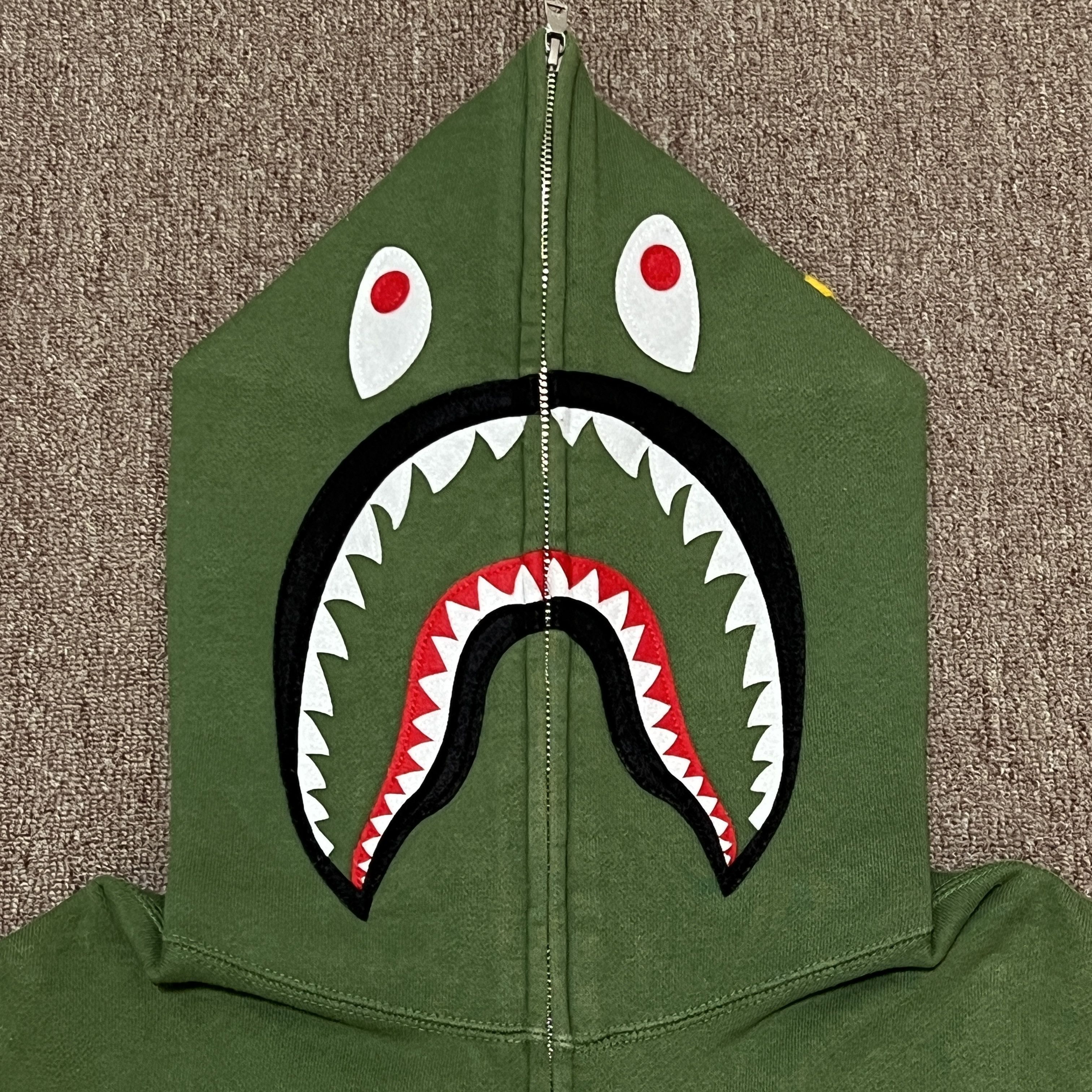 Bape BAPE X CACTUS JACK X DON TOLIVER FAUX FUR SHARK ZIP HOODIE 