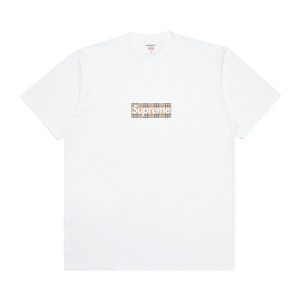 Supreme Supreme Burberry Box Logo Tee White XXL | Grailed