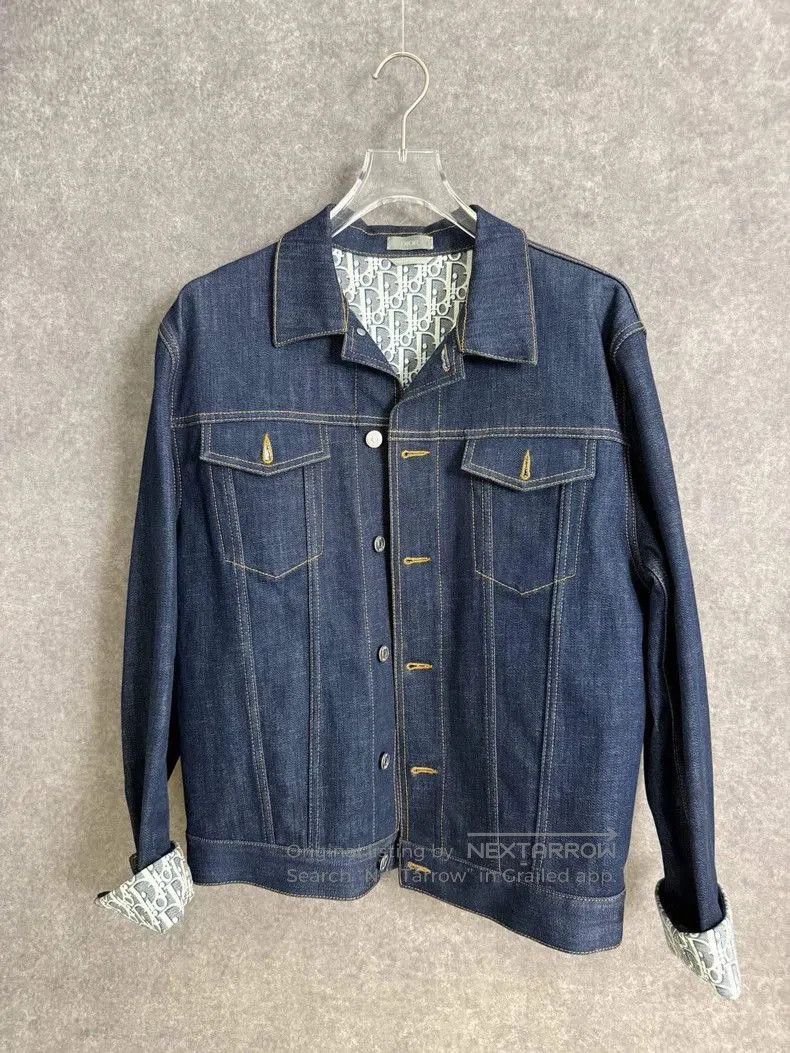 Dior Dior Denim Jacket with Printed Lining. Size US L / EU 52-54 / 3 - 1 Thumbnail