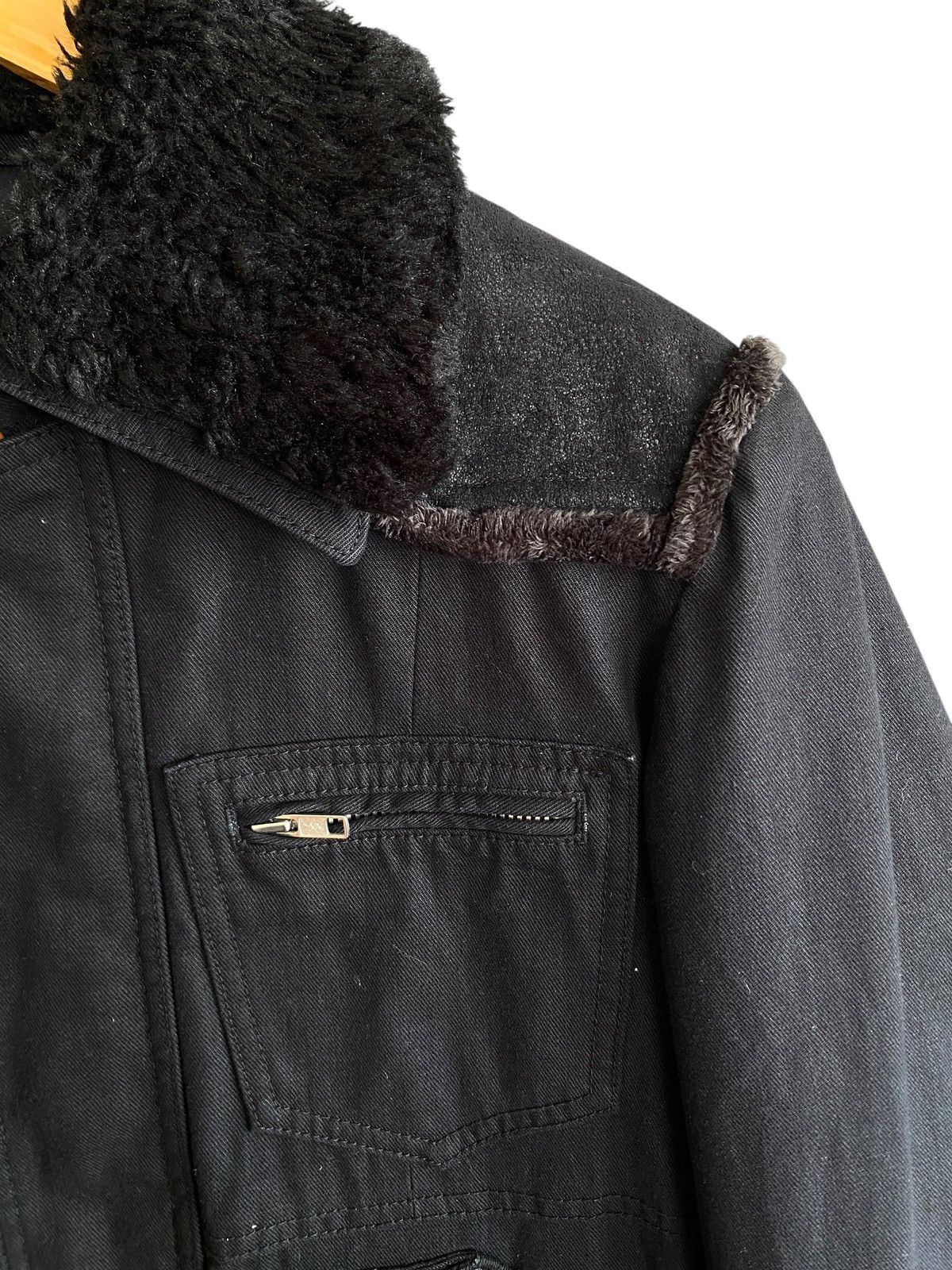 Morgan Homme Very Rare Vintage Morgan Homme Waxed Faux Fur Jacket 1990s Size US L / EU 52-54 / 3 - 6 Thumbnail