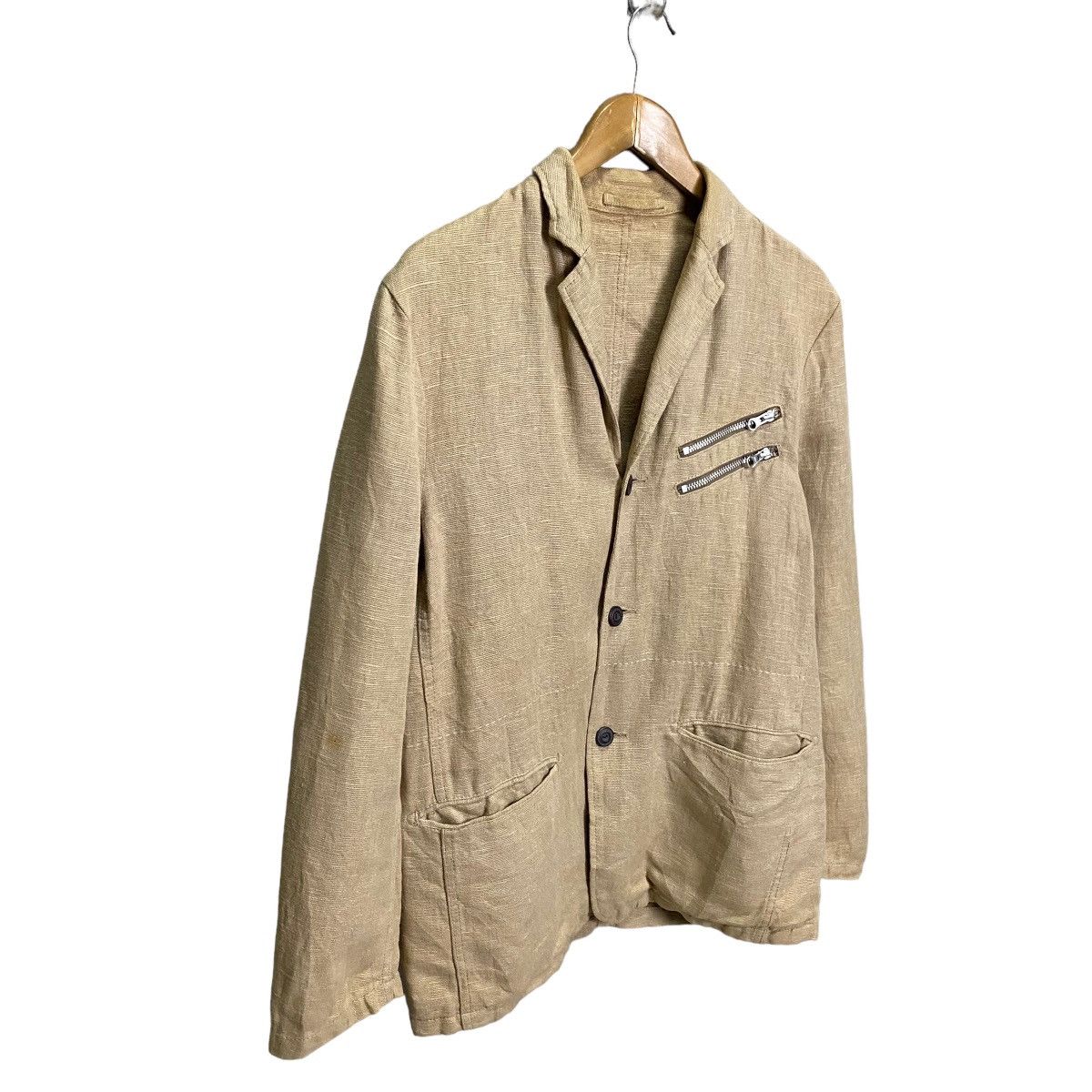 Japanese Brand × PPFM × Vintage PPFM linen punk style blazer coat Size 36R - 2 Thumbnail