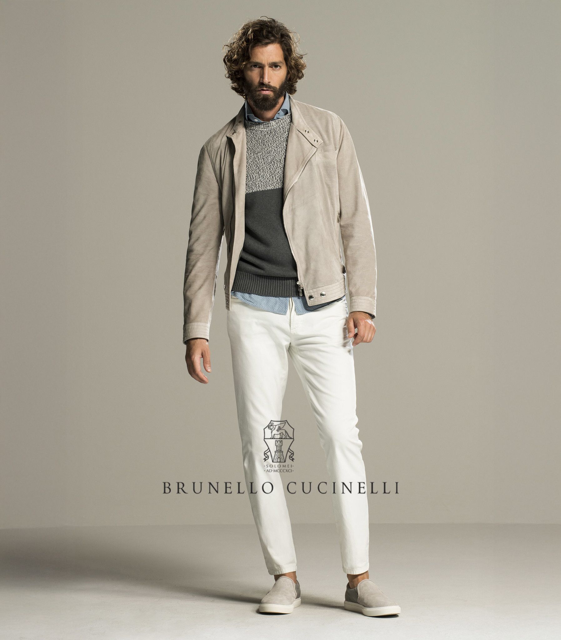 Brunello Cucinelli Effortless Cool $8,400 CUCINELLI Suede Leather Biker Jacket Size US XL / EU 56 / 4 - 1 Thumbnail