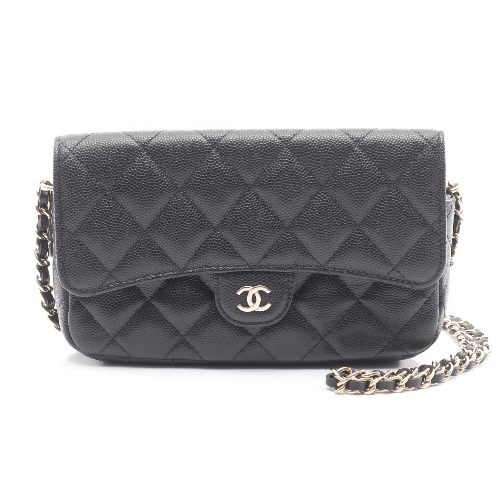 Chanel Chanel Chanel Matelasse Grained Calfskin Phone Wallet Leather Shoulder Bag AP2096 DUTY FREE for USA Size ONE SIZE - 1 Thumbnail