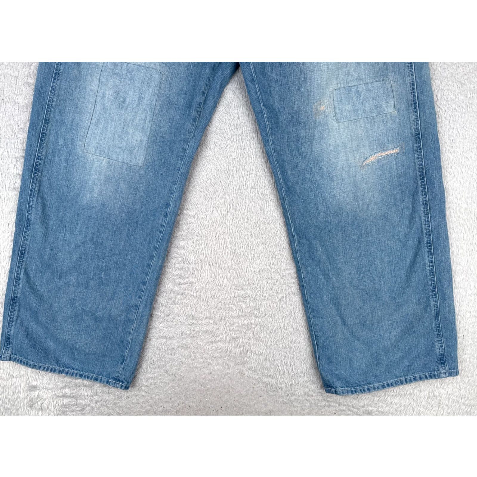G-Star G-Star Jeans Mens 32x29 Blue Restored Denim Lintell High Dad Wide Leg Patches Jeans Mens 32 Blue G-Star Lintell 3301 Designer Preppy Size US 32 / EU 48 - 2 Thumbnail