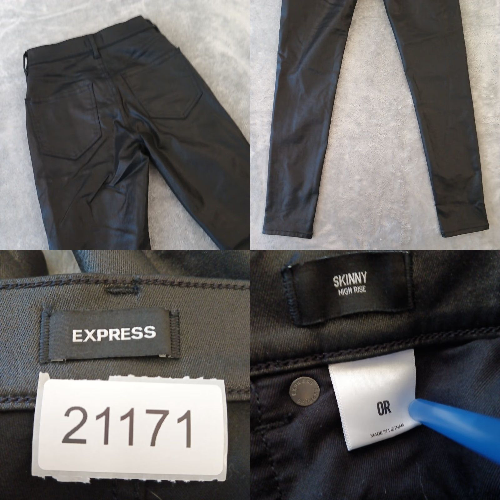 Express Express Womens Pants Skinny Ankle Black Size 0 Pockets Stretch Button Fly Vintage? No. Size 25" / US 0 / IT 36 - 8 Thumbnail