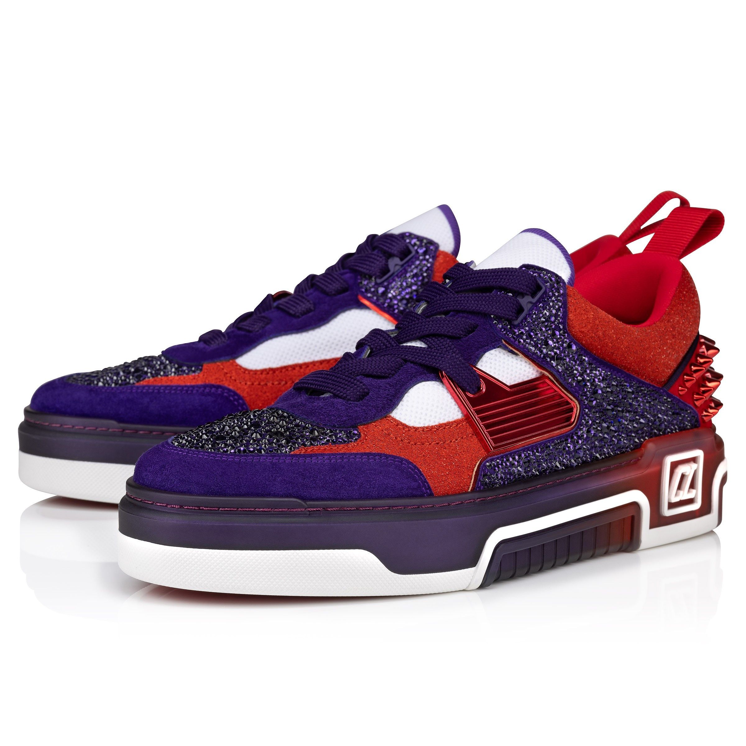 Christian Louboutin o1bcso1str0825 Astroloubi Strass in Purple/Red Size US 12 / EU 45 - 1 Thumbnail