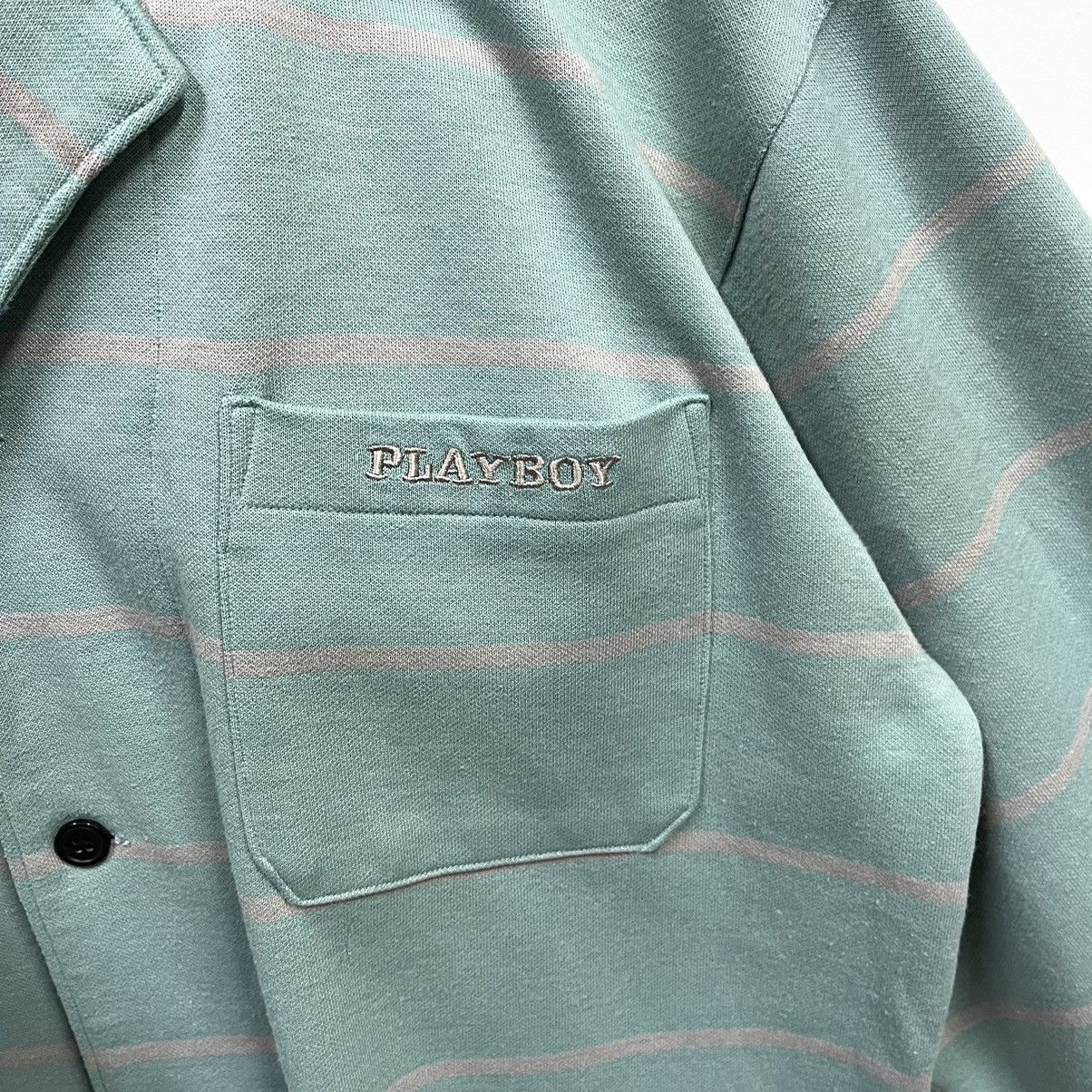 Playboy × Vintage Vintage 90s Playboy Button Up Collared Casual Sweat Size US L / EU 52-54 / 3 - 4 Thumbnail